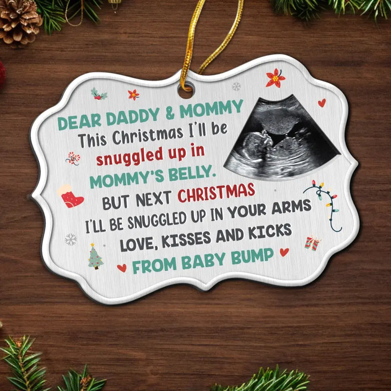 Custom Photo Like Stars Are To The Sky - Family Personalized Custom Ornament - Metal Benelux Shaped - Christmas Gift For Baby Kids, Newborn Baby