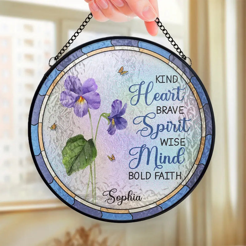 Frienship Ready To Bloom Every Hour - Bestie Personalized Custom Stained Glass Window Hanging Suncatcher - Gift For Best Friends, BFF, Sisters