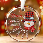 Christmas Is Brighter With A Mom Like You - Family Personalized Custom Circle Glass Ornament - Christmas Gift For Grandma