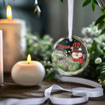 Christmas Is Brighter With A Mom Like You - Family Personalized Custom Circle Glass Ornament - Christmas Gift For Grandma