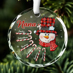 Christmas Is Brighter With A Mom Like You - Family Personalized Custom Circle Glass Ornament - Christmas Gift For Grandma