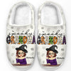 Spooky Grandma - Family Personalized Custom Fluffy Slippers - Halloween Gift For Mom, Grandma