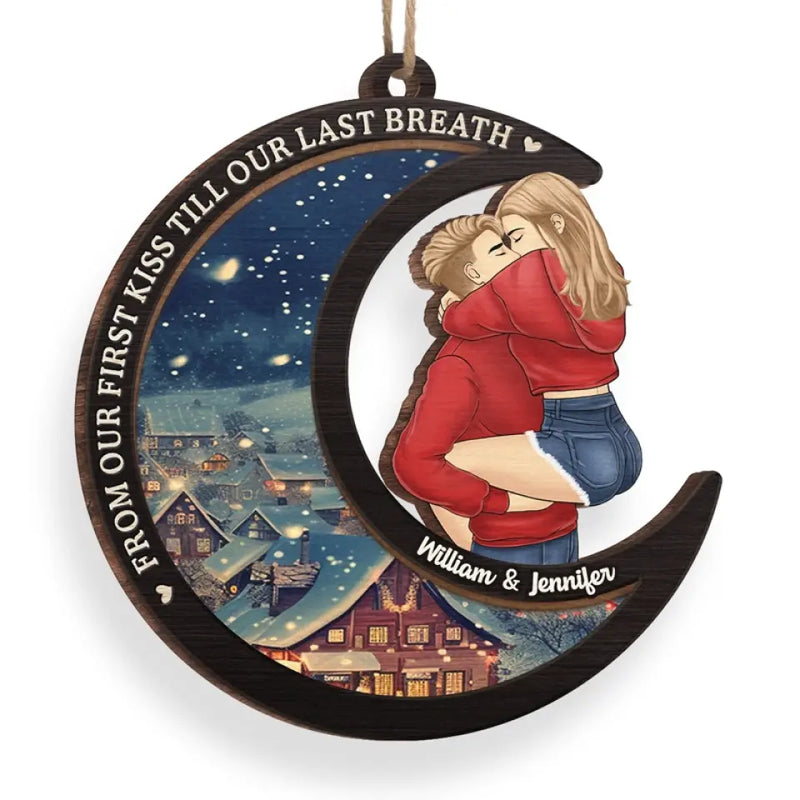 Everyday's A Holiday When I'm Near To You - Couple Personalized Custom Ornament - Wood Custom Shaped - Christmas Gift For Husband Wife, Anniversary