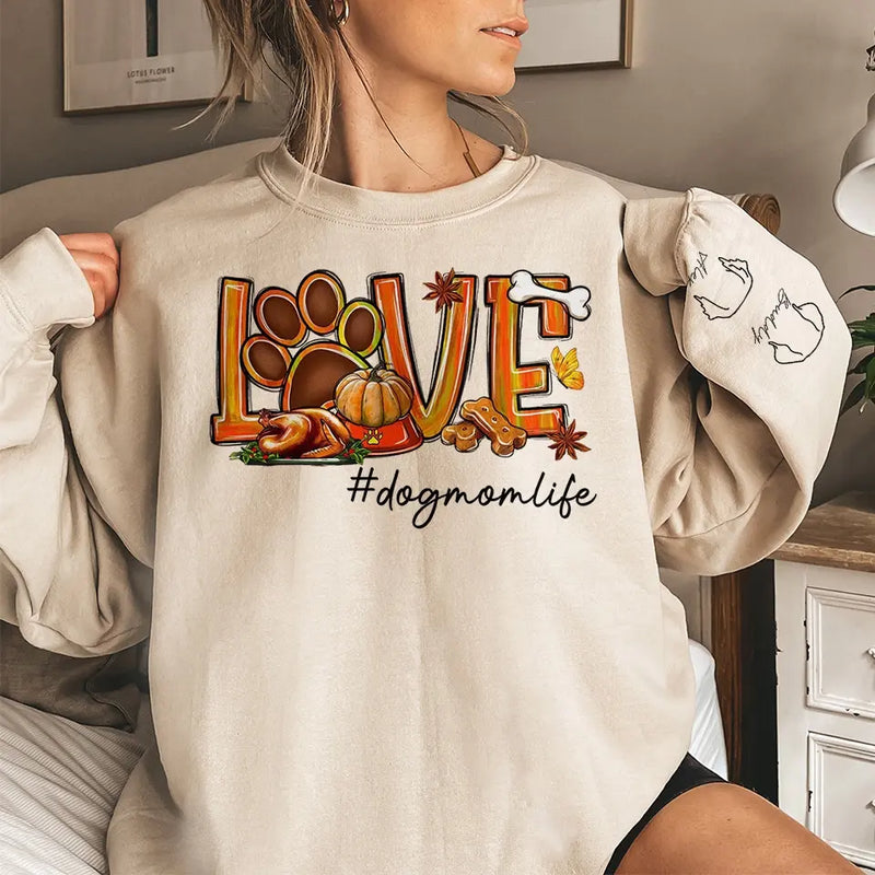 Pets Give Love, No Strings Attached - Dog & Cat Personalized Custom Unisex Sweatshirt With Design On Sleeve - Gift For Pet Owners, Pet Lovers