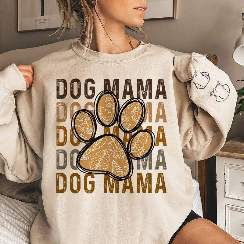Furry Companions, Loyal Hearts - Dog & Cat Personalized Custom Unisex Sweatshirt With Design On Sleeve - Gift For Pet Owners, Pet Lovers