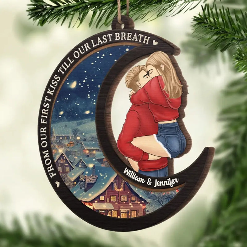 Everyday's A Holiday When I'm Near To You - Couple Personalized Custom Ornament - Wood Custom Shaped - Christmas Gift For Husband Wife, Anniversary