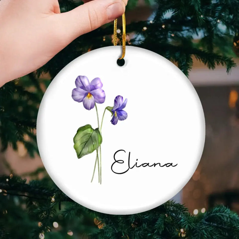 True Friendship Is Like A Flower That Always In Bloom - Bestie Personalized Custom Ornament - Ceramic Round Shaped - Christmas Gift For Best Friends, BFF, Sisters