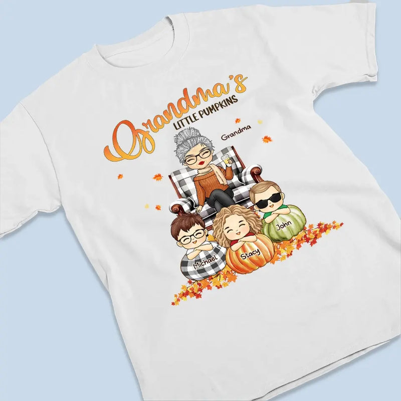 Mommy's Little Pumpkins - Family Personalized Custom Unisex T-shirt, Hoodie, Sweatshirt - Halloween Gift For Mom, Grandma