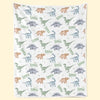 Gentle Warmth And Lovely Dinosaurs For Precious Moments - Family Personalized Custom Blanket - Gift For Baby Kids, Newborn Baby