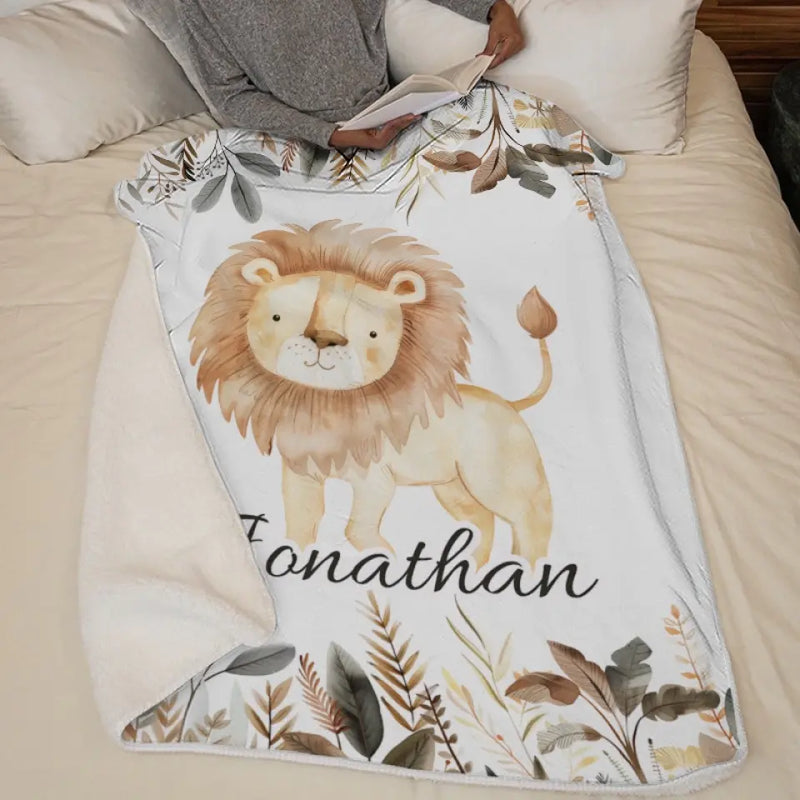 Cozy Blankets And Wild Friends For Sweet Dreams - Family Personalized Custom Baby Blanket - Gift For Baby Kids, Newborn Baby