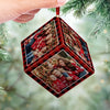 Custom Photo It's The Most Beautiful Time Of The Year - Family Personalized Custom Wooden Cube Ornament - Christmas Gift For Family Members