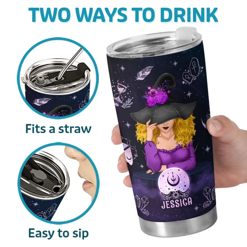Witch Vibes Only - Personalized Custom Witch Tumbler - Halloween Gift For Witches, Yourself