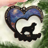 Furry Kisses And Christmas Wishes - Memorial Personalized Custom Ornament - Wood Custom Shaped - Sympathy Gift, Christmas Gift For Pet Owners, Pet Lovers
