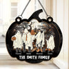 One Spooky Family - Family Personalized Window Hanging Suncatcher - Halloween Gift For Family Members