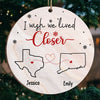 Always Together, Never Apart - Bestie Personalized Custom Ornament - Wood Custom Shaped - Christmas Gift For Best Friends, BFF, Sisters