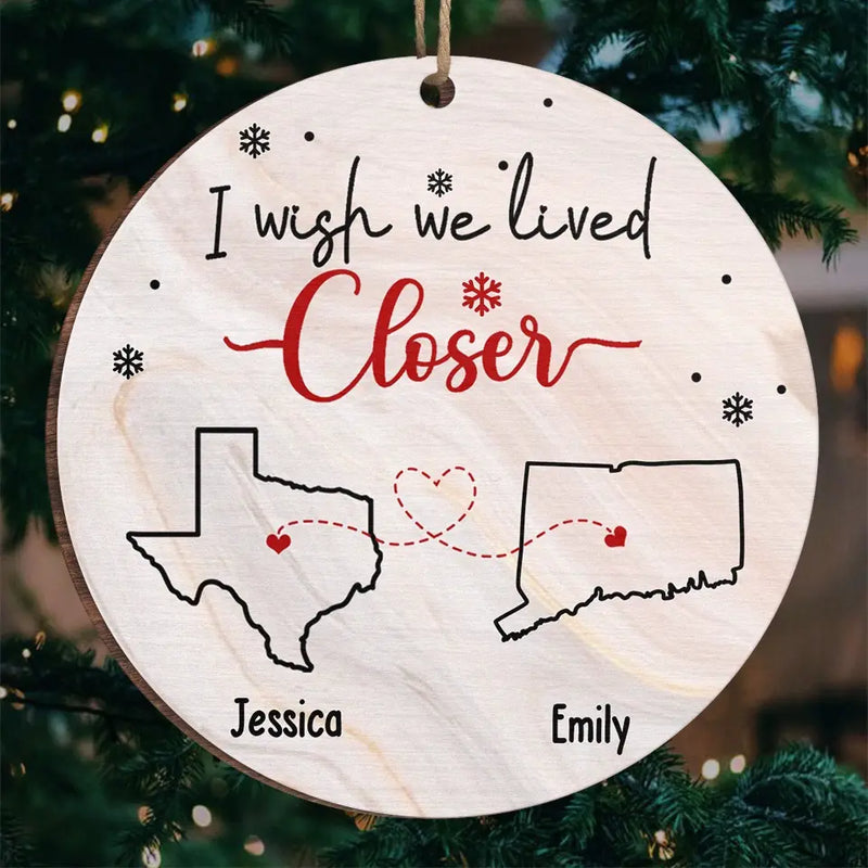 Always Together, Never Apart - Bestie Personalized Custom Ornament - Wood Custom Shaped - Christmas Gift For Best Friends, BFF, Sisters