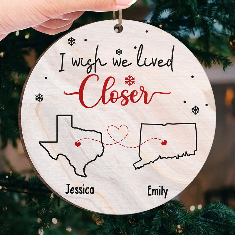 Always Together, Never Apart - Bestie Personalized Custom Ornament - Wood Custom Shaped - Christmas Gift For Best Friends, BFF, Sisters