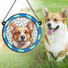 Custom Photo A Piece Of My Heart Lives In Heaven - Memorial Personalized Window Hanging Suncatcher - Sympathy Gift For Pet Owners, Pet Lovers