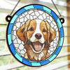 Custom Photo A Piece Of My Heart Lives In Heaven - Memorial Personalized Window Hanging Suncatcher - Sympathy Gift For Pet Owners, Pet Lovers