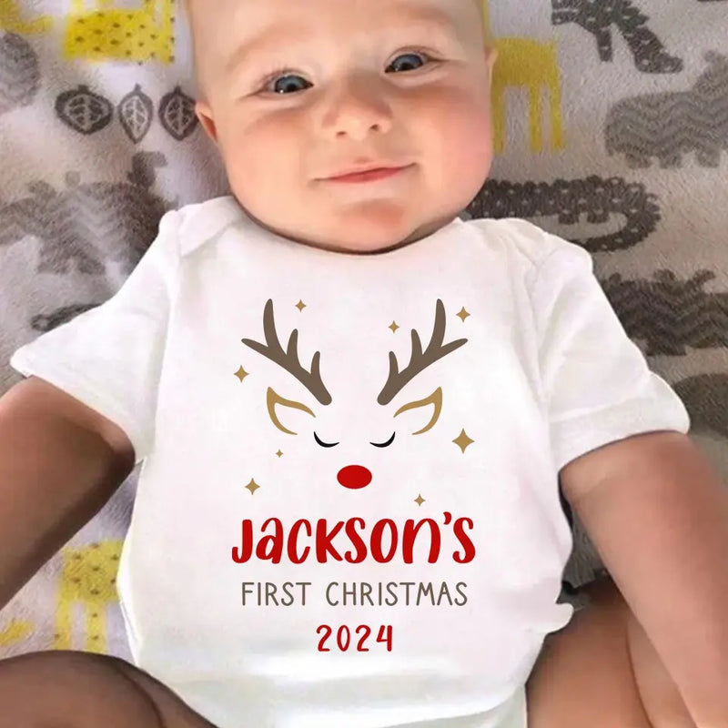 Christmas Is So Much Brighter With A Little One Around - Family Personalized Custom Baby Onesie - Christmas Gift For Baby Kids, Newborn Baby