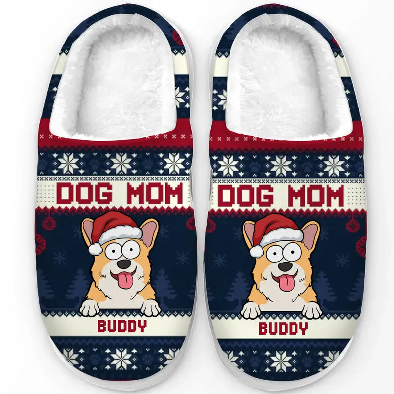 These Pets Are Ready To Sleigh The Day - Dog & Cat Personalized Custom Fluffy Slippers - Christmas Gift For Pet Owners, Pet Lovers