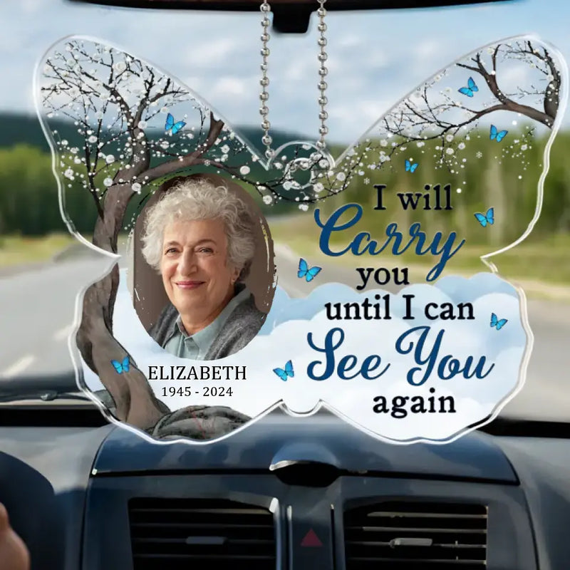 Memorial Personalized Custom Car Ornament AMZ - Acrylic Custom Shaped - New Arrival, Sympathy Gift For Family Members