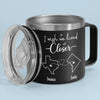 Separation Doesn't Take Away From Friendship, But I Wish We Lived Closer - Bestie Personalized Custom 14oz Stainless Steel Tumbler With Handle - Gift For Best Friends, BFF, Sisters