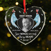 Custom Photo Memories For A Lifetime - Memorial Personalized Custom Heart Glass Ornament - Sympathy Gift, Christmas Gift For Family Members