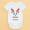Our Hearts Overflow With Endless Love For Our Little Reindeer - Family Personalized Custom Baby Onesie - Christmas Gift For Baby Kids, Newborn Baby