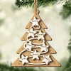 Family Is The Greatest Christmas Gift - Family Personalized Custom Shaped 2 Layered Wood Christmas Ornament - Christmas Gift For Family Members