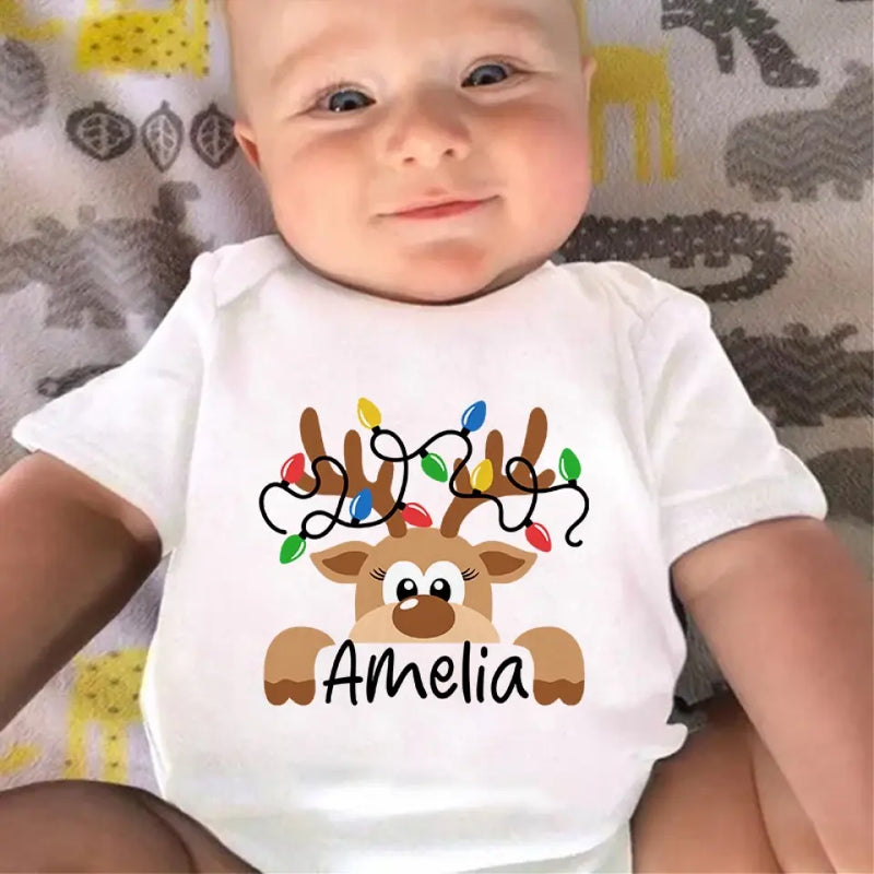 Jingle Bells And Baby Giggles - Family Personalized Custom Baby Onesie - Christmas Gift For Baby Kids, Newborn Baby
