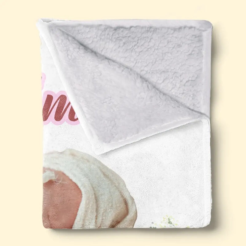 Custom Photo My New World Starts With You - Family Personalized Custom Baby Blanket - Gift For Baby Kids, Newborn Baby