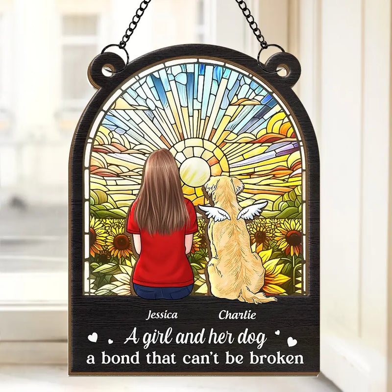 Some Bonds Can Never Be Broken - Memorial Personalized Window Hanging Suncatcher - Sympathy Gift For Pet Owners, Pet Lovers