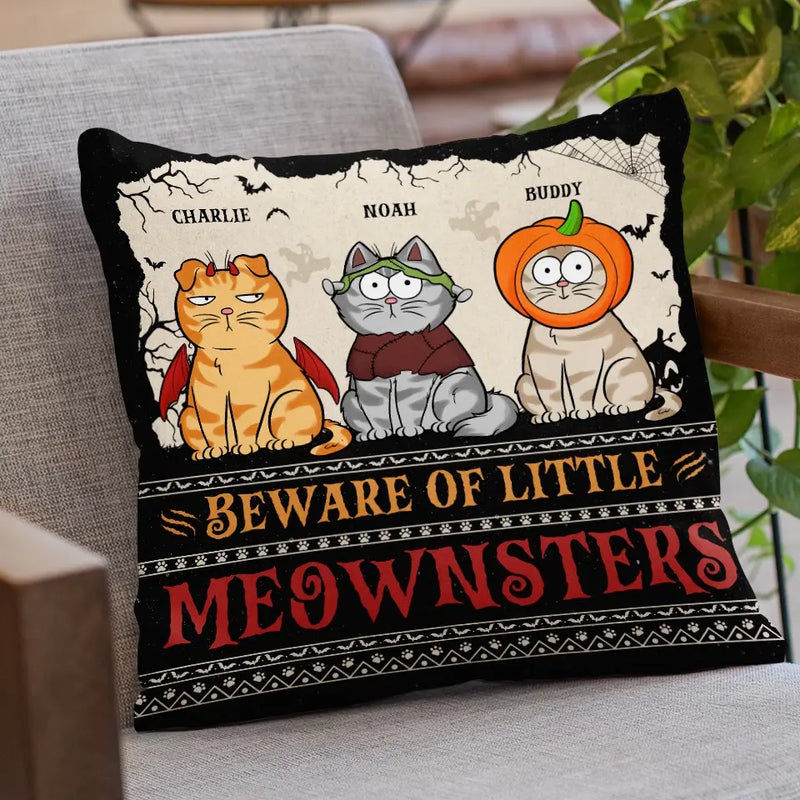 Happy Meowloween - Cat Personalized Custom Pillow - Halloween Gift For Pet Owners, Pet Lovers