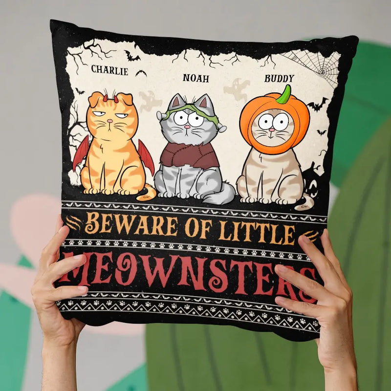 Happy Meowloween - Cat Personalized Custom Pillow - Halloween Gift For Pet Owners, Pet Lovers