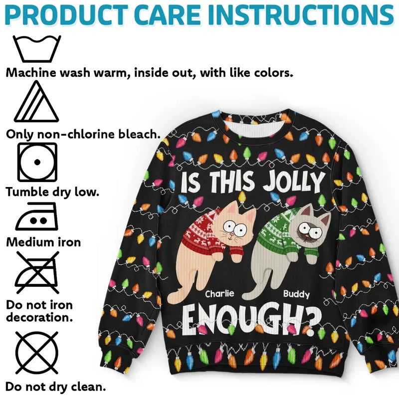 My Cat Is The True Spirit Of Christmas - Cat Personalized Custom Ugly Sweatshirt - Unisex Wool Jumper - Christmas Gift For Pet Owners, Pet Lovers