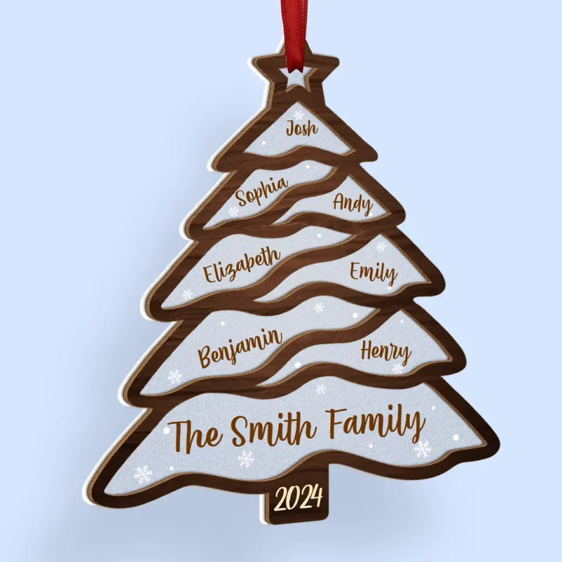 Families Are The Best Gift Of All At Christmas - Family Personalized Custom Wood & Acrylic Ornament - Christmas Gift For Family Members