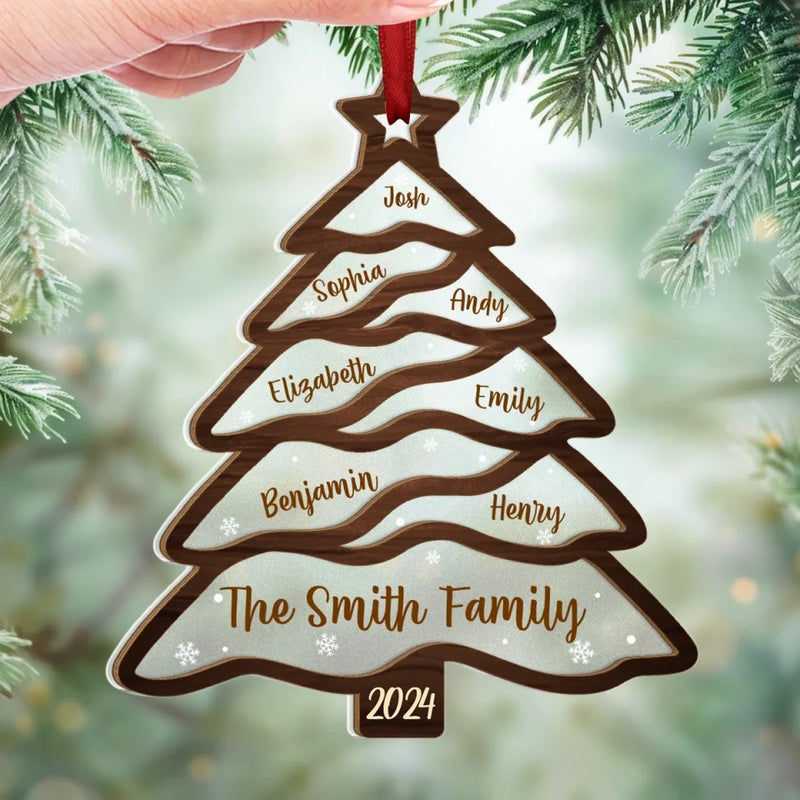 Families Are The Best Gift Of All At Christmas - Family Personalized Custom Wood & Acrylic Ornament - Christmas Gift For Family Members