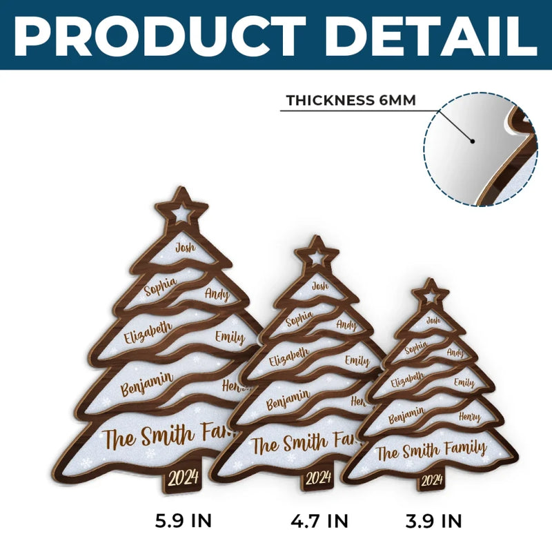 Families Are The Best Gift Of All At Christmas - Family Personalized Custom Wood & Acrylic Ornament - Christmas Gift For Family Members