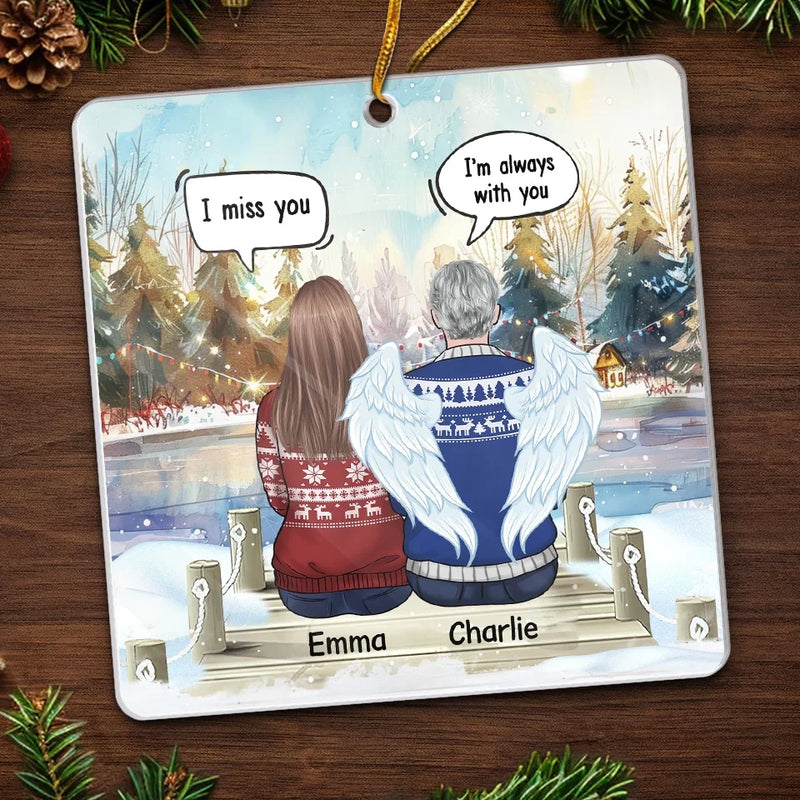You Will Remain In Our Hearts Forever - Memorial Personalized Custom Ornament - Acrylic Custom Shaped - Sympathy Gift, Christmas Gift For Family Members