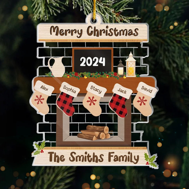 The Best Gift This Christmas Is You - Family Personalized Custom Ornament - Acrylic Custom Shaped - Christmas Gift For Family Members