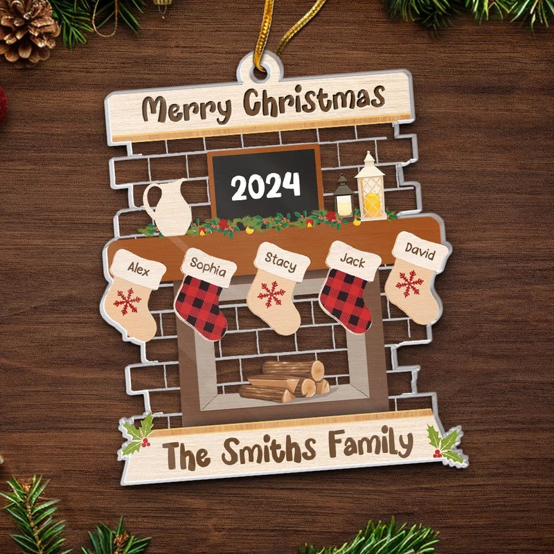 The Best Gift This Christmas Is You - Family Personalized Custom Ornament - Acrylic Custom Shaped - Christmas Gift For Family Members