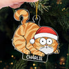 Wishing You A Very Meowy Christmas - Cat Personalized Custom Ornament - Acrylic Custom Shaped - Christmas Gift For Pet Owners, Pet Lovers