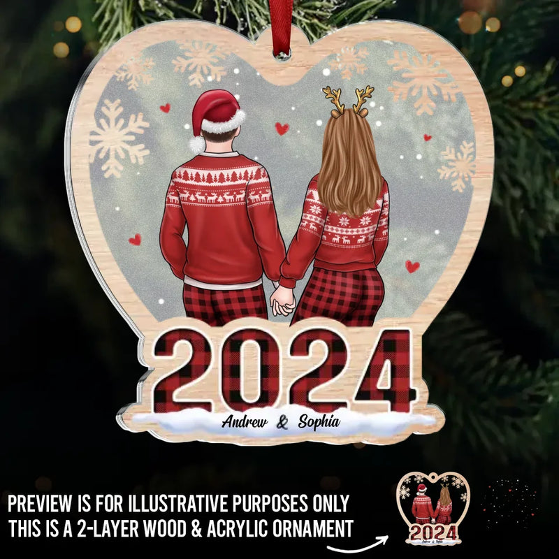 Our Christmas Story Is My Favorite Love Tale - Couple Personalized Custom Wood & Acrylic Ornament - Christmas Gift For Husband Wife, Anniversary