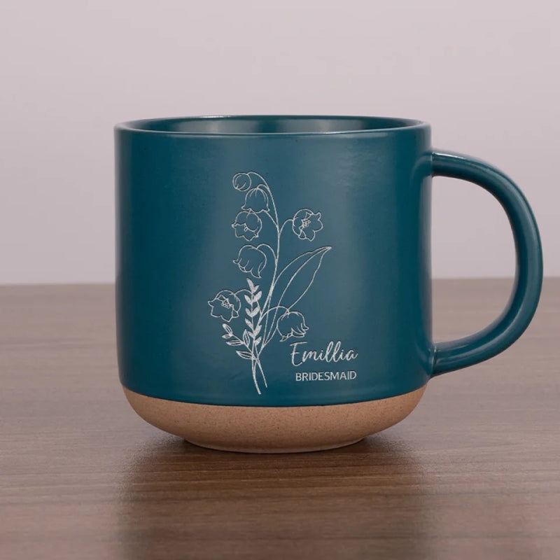 Sprinkling Some Floral Magic On Every Sip - Bestie Personalized Custom Pottery Mug - Gift For Best Friends, BFF, Sisters