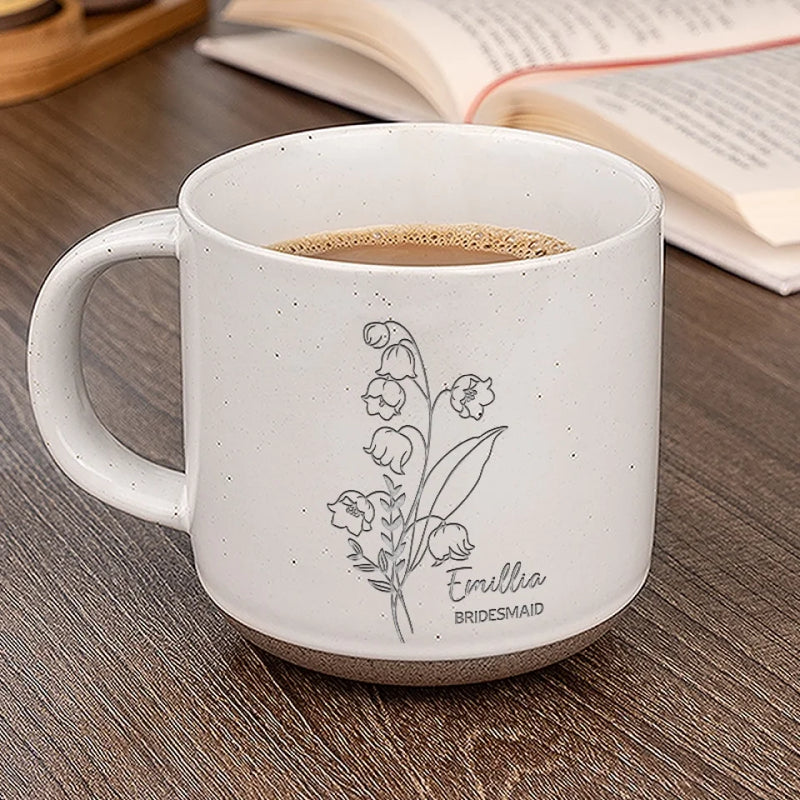 Sprinkling Some Floral Magic On Every Sip - Bestie Personalized Custom Pottery Mug - Gift For Best Friends, BFF, Sisters