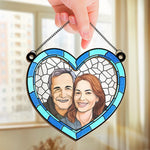 Custom Photo Couple Gifts - Personalized Suncatcher Ornament