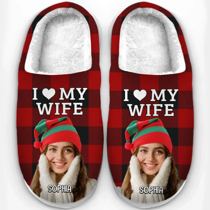 Custom Photo A Sweet Reminder Of Your Bond Every Time You Slip Them On - Couple Personalized Custom Fluffy Slippers - Christmas Gift For Husband Wife, Anniversary