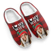 Custom Photo A Sweet Reminder Of Your Bond Every Time You Slip Them On - Couple Personalized Custom Fluffy Slippers - Christmas Gift For Husband Wife, Anniversary