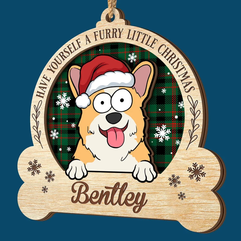 A Heartfelt Gift For Anyone Who Loves Their Dog - Dog Personalized Custom Shaped 2 Layered Wood Christmas Ornament - Christmas Gift For Pet Owners, Pet Lovers